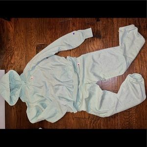 Champion Exclusive Urban Outfitters Mint Sweatshirt/Sweatpants Set